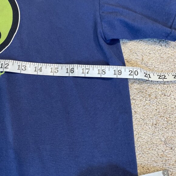 Life Is Crap Short Sleeve Shirt Unisex M Navy100% Cotton Graphic Bird Poop Head - Picture 3 of 7